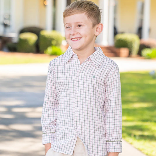 Pink Green William Button Down